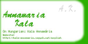 annamaria kala business card